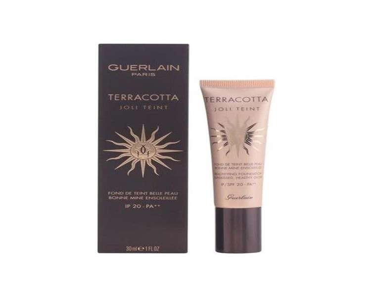 Guerlain Terracotta Joli Teint Healthy Glow Foundation SPF 20 1.0 oz Natural Makeup