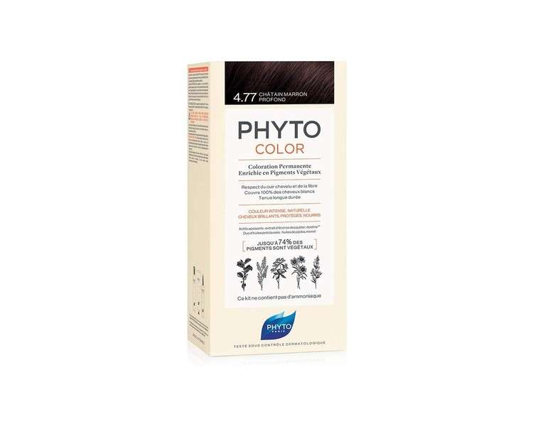 Phyto Protocolor Box Hair Dye 4.77 Intensive Chestnut Brown 182ml