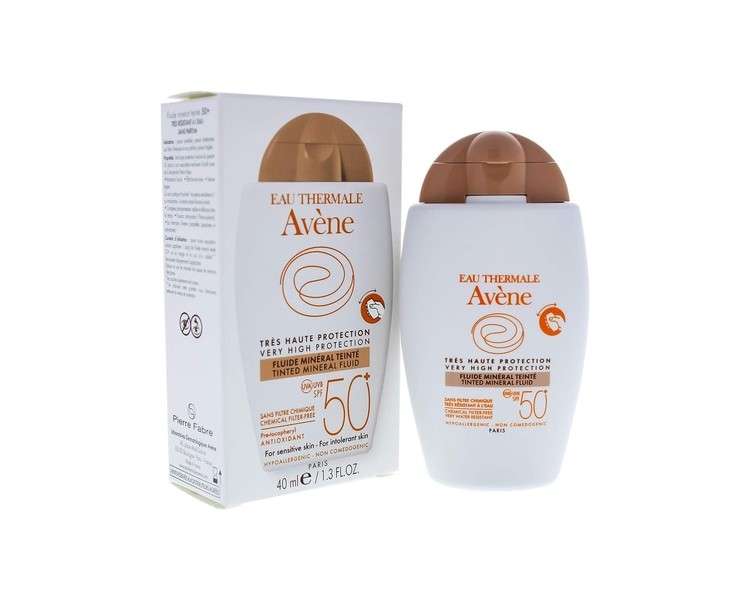 Avène Tinted Mineral Fluid SPF50+ Sun Cream for Intolerant Skin 40ml