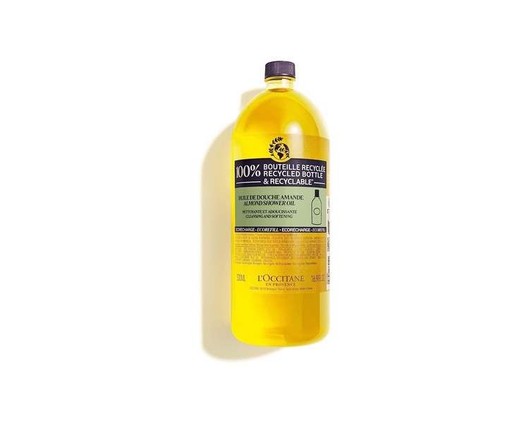 L'OCCITANE Almond Shower Oil Eco Refill 500ml Moisturizing and Nourishing Body Wash