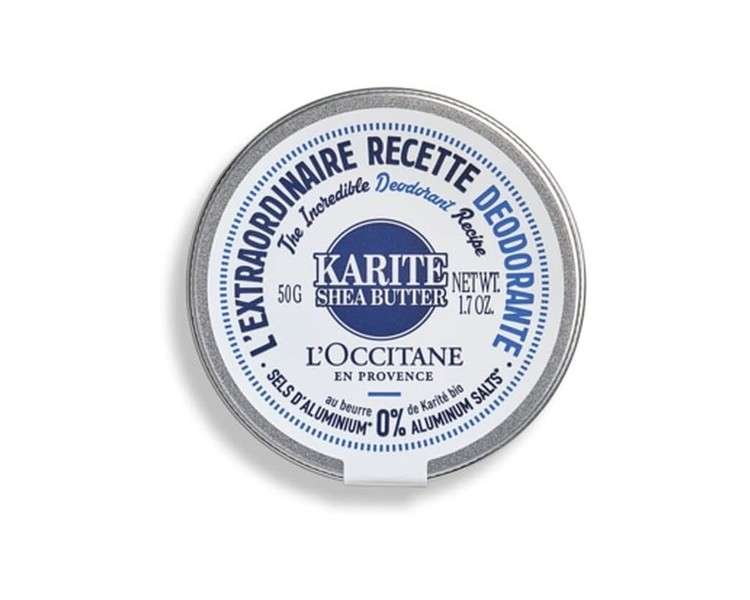 L'Occitane The Incredible Deodorant Recipe in Shea Butter 1.7 oz.