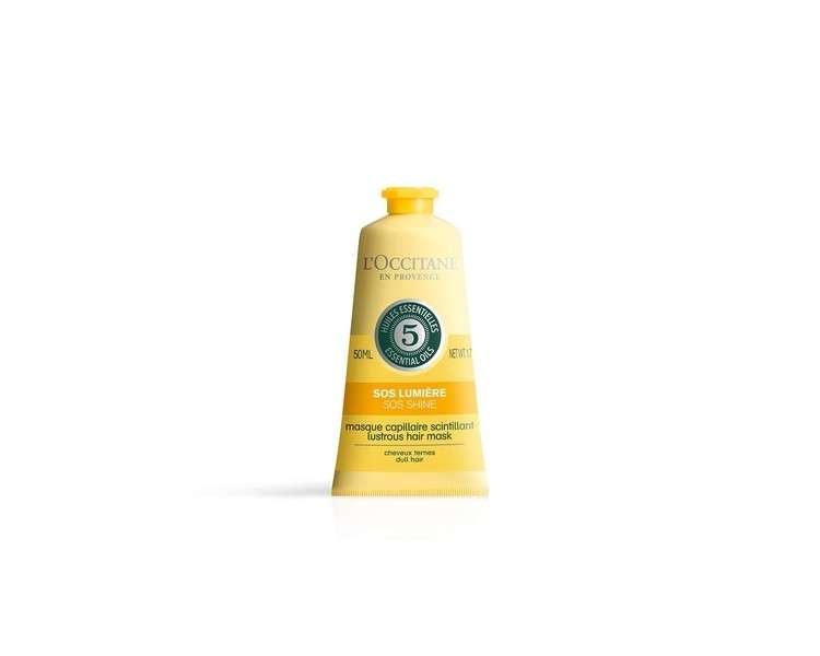 L'Occitane Lustrous Hair Mask SOS Shine Treatment for Dry and Dull Hair 1.7 oz.