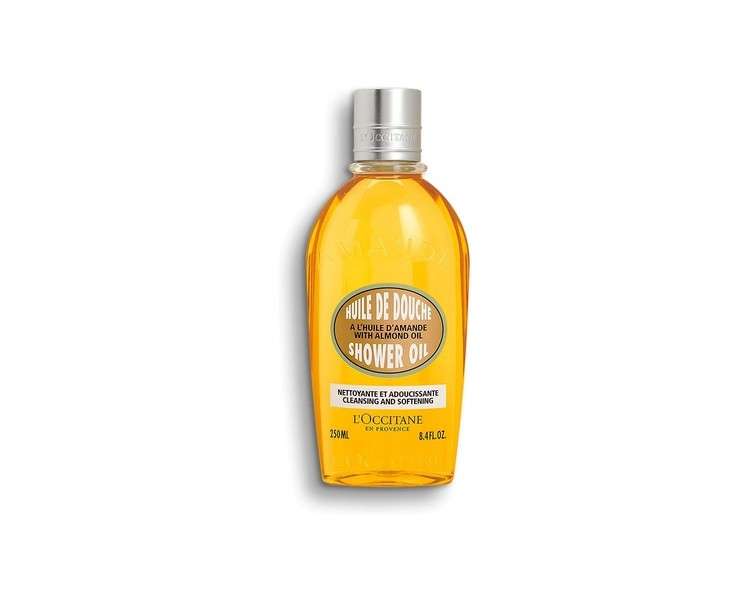 L'OCCITANE Almond Shower Oil Eco Almond Oil Luxury Body Wash Moisturising and Nourishing 250ml
