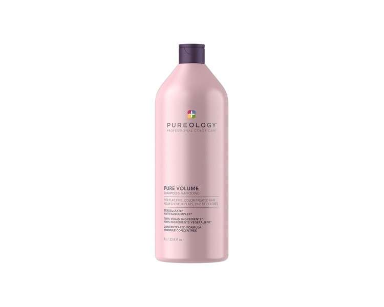 Pureology Pure Volume Shampoo for Flat Fine Colour-Treated Hair 1000ml