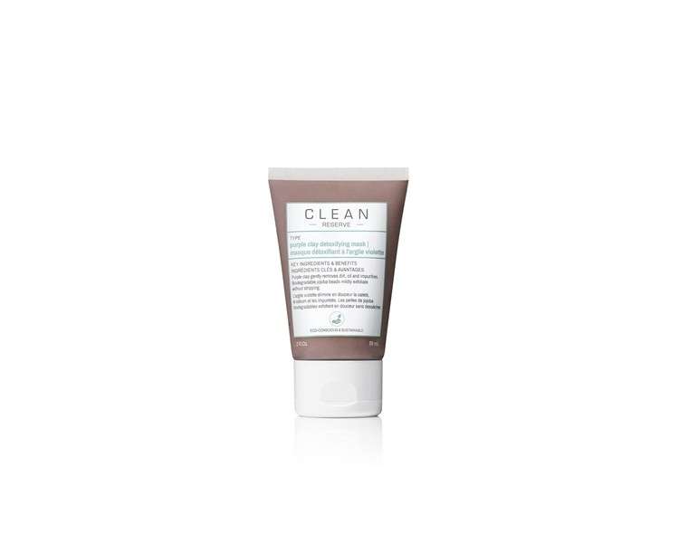 Clean Reserve Purple Clay Detoxifying Face Mask Vegan