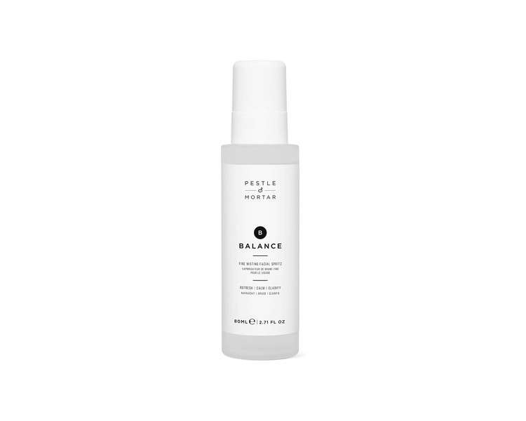 Pestle & Mortar Balance Ultra-Fine Face Mist Hydrating Facial Spray Moisturizer with Deep Sea Magnesium and Gentian Root Extract 80ml