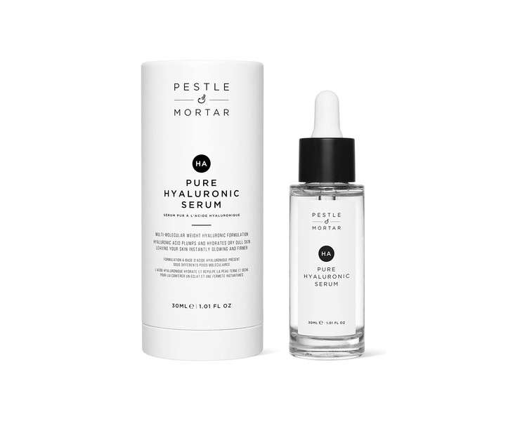 Pestle & Mortar Pure Hyaluronic Acid Serum for Face with Vitamin B5 30ml