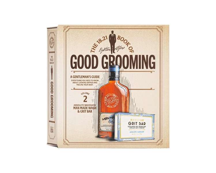 18.21 Man Made Book of Good Grooming Volume 2 Set Absolute Mahogany for Men