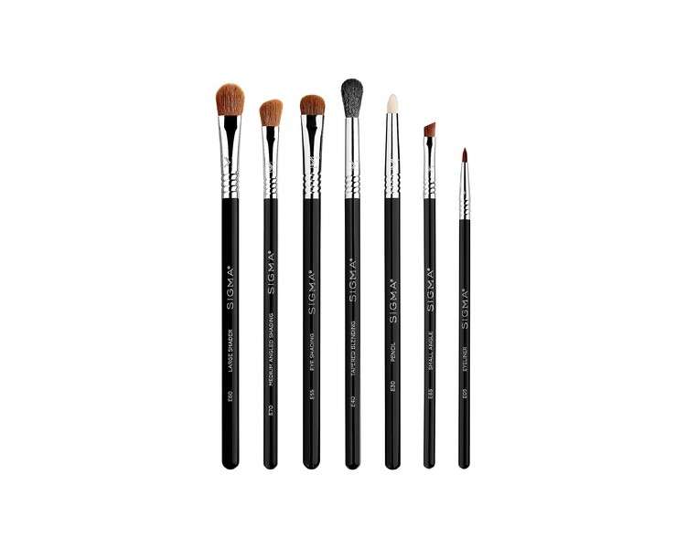 Sigma Beauty Basic Eye Brush Set 7 Classic Eyeshadow Brushes for Eyeliner Eyeshadow and Eyebrows