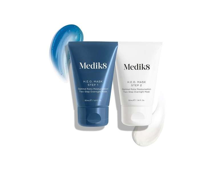 Medik8 H.E.O Optimal Ratio Moisturisation Two-Step Overnight Hydrating Face Mask Skincare Treatment with Hyaluronic Acid