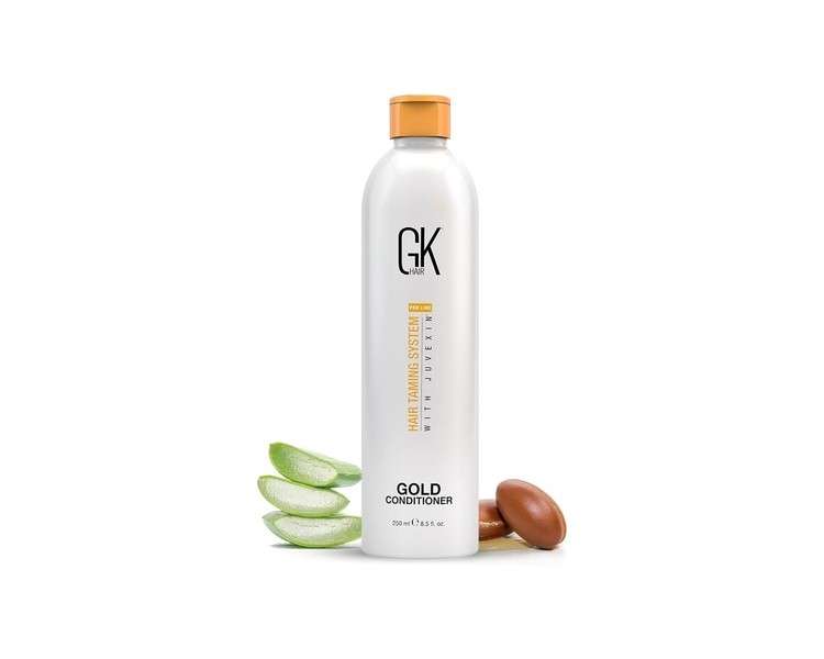 GK HAIR Global Keratin Gold Conditioner 8.5 Fl Oz/250ml Hair Moisturizing Shine and Protection With Argan Oil Shea Butter Natural Oils All Hair Types