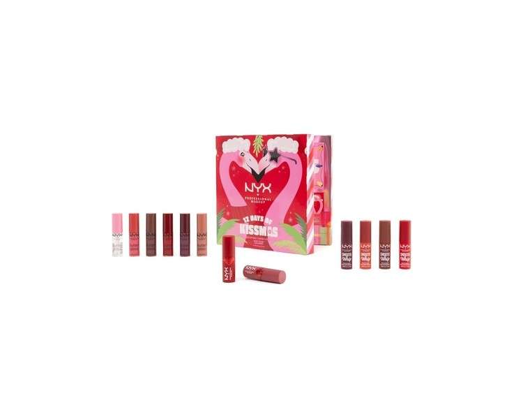 NYX Professional Makeup 12 Days of Kissmas Lip Vault Holiday Makeup Set Countdown