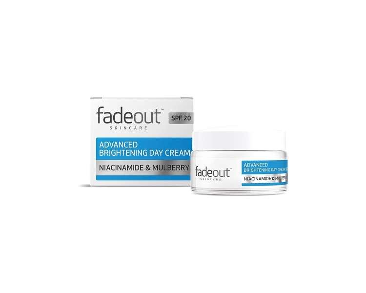 Fade Out Advanced Brightening Day Cream SPF20 with Niacinamide and Mulberry Exfoliating Daily Face Cream For Even Skin Tone 50ml