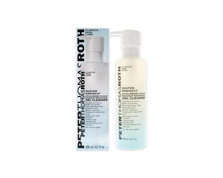 Peter Thomas Roth Water Drench Hyaluronic Cloud Makeup Removing Gel Cleanser with Hyaluronic Acid