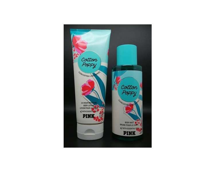 Victoria's Secret Cotton Poppy Body Lotion 236ml Body Spray 250ml