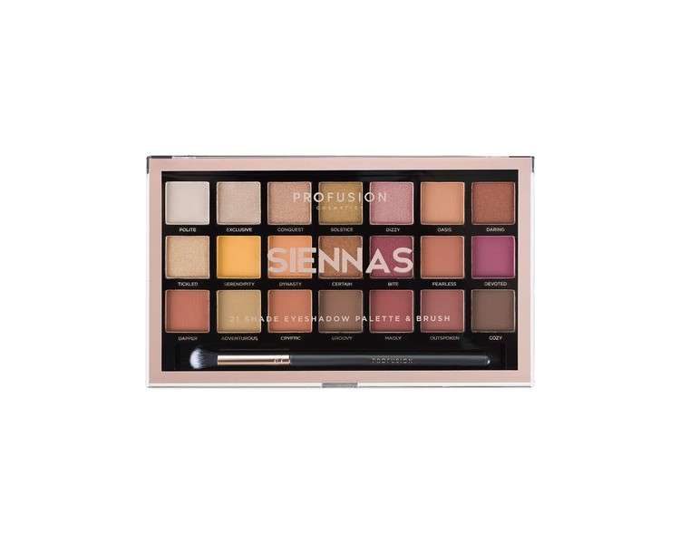 Profusion Cosmetics Siennas 21 Shade Eyeshadow Palette