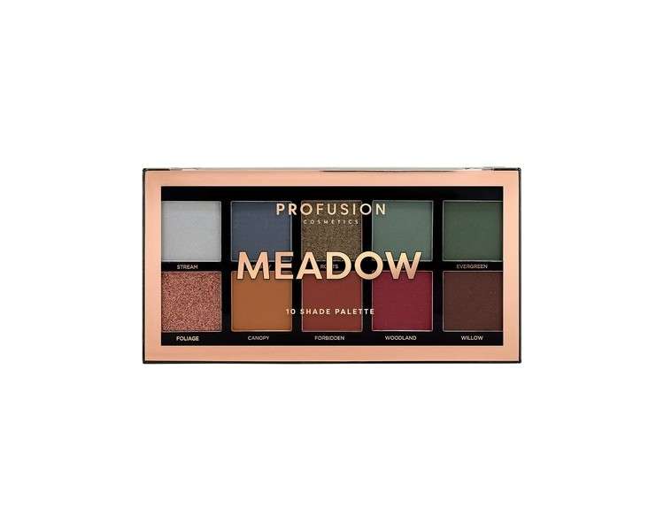 Profusion Cosmetics Meadow 10 Shade Eyeshadow Palette