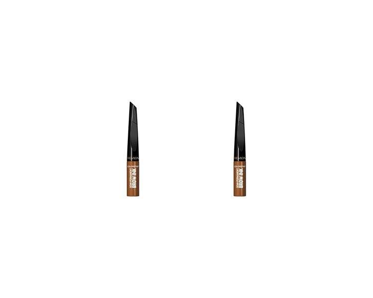 Revlon ColorStay 5-in-1 Semi-Permanent Brow Ink with Spoolie Brush Waterproof Transfer-proof Smudge-proof Easy to Remove Eyebrow Makeup 0.09 fl oz 351 Warm Brown Ink