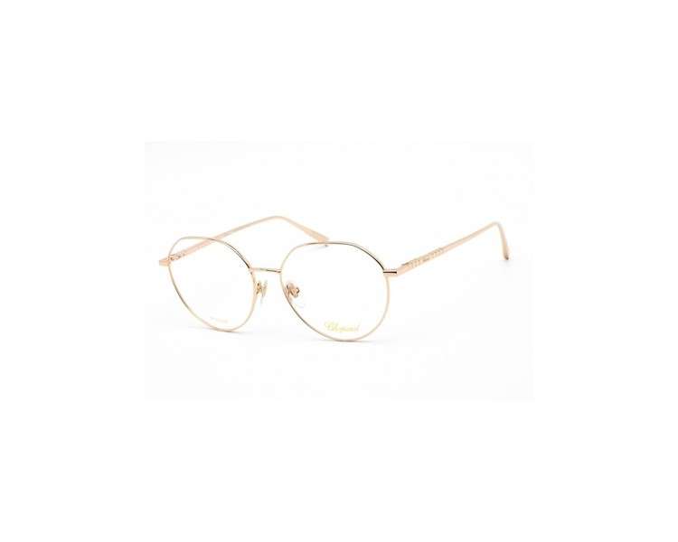 Chopard Women's Glasses Shiny Rose Gold Metallic Round Frame VCHF71M 0300