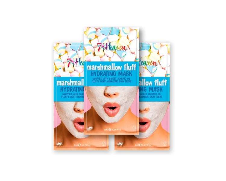 7th Heaven Marshmallow Fluff Face Mask with Sweet Almond Oil and Aloe Vera to Hydrate and Moisturise Skin