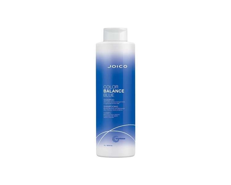 Joico Color Balance Blue Shampoo for Lightened Brown Hair 33.8 Fl Oz with Rosehip Oil and Green Tea Extract