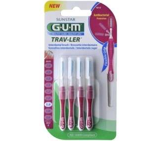 GUM Proxabrush Trav-ler 4 Interdental Brushes 1.4mm
