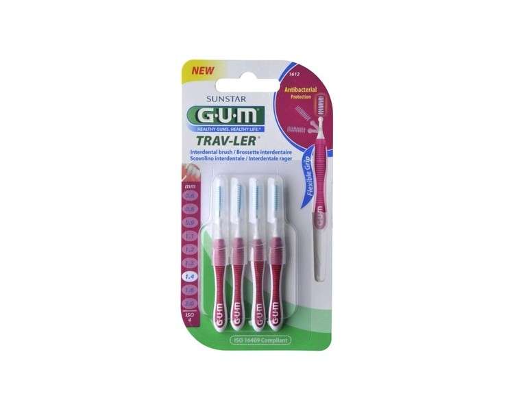 GUM Proxabrush Trav-ler 4 Interdental Brushes 1.4mm