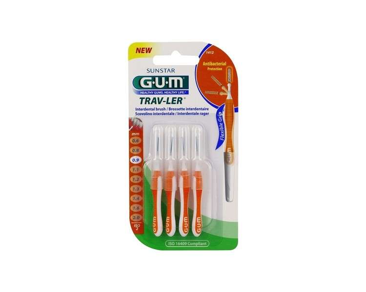 GUM Trav-ler Interdental Brushes 1412 0.9mm