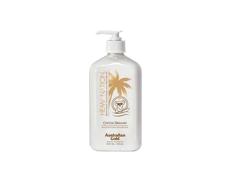 Hemp Nation Cocoa Dreams Tan Extender with Derma Dark Bronzer 18oz