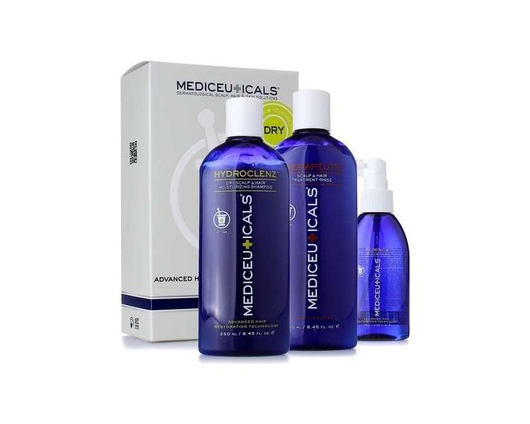 Mediceuticals Advanced Hair Restoration Kit for Dry Thinning Hair 3 Piece Box Set