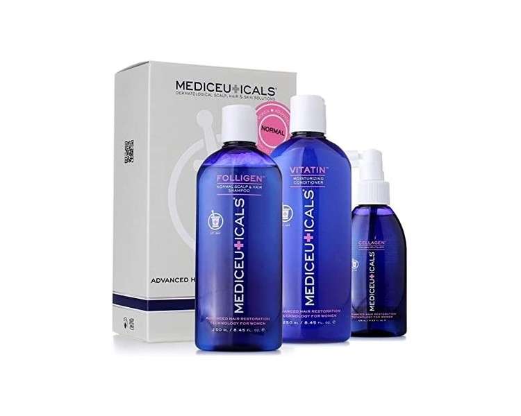 Mediceuticals Advanced Hair Restoration Kit for Women with Fine, Thinning Hair