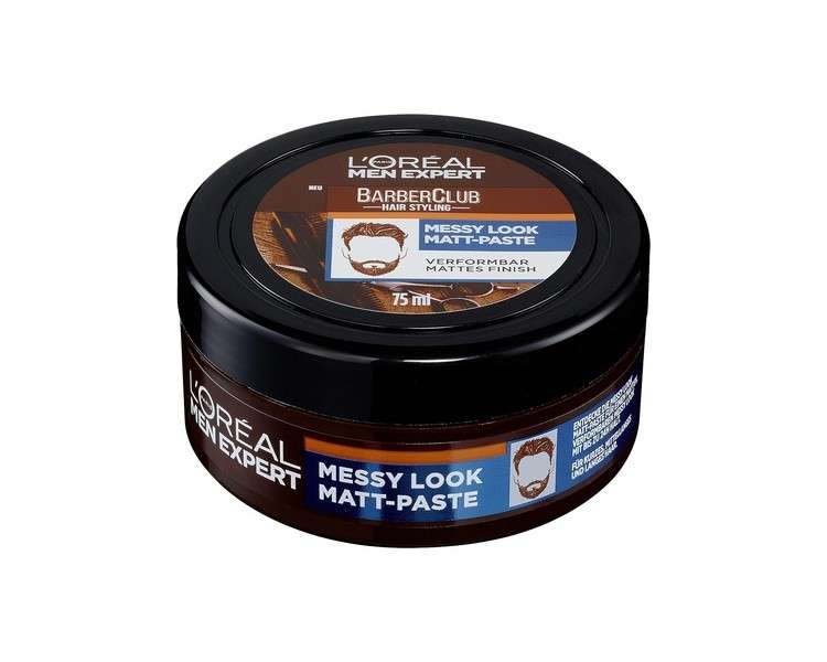 L'Oréal Men Expert Barber Club Messy Look Matt Paste Matte Hair Wax 75ml