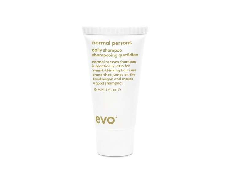 evo Normal Persons Daily Travel Shampoo Deeply Cleanses and Strengthens All Hair Types 30ml