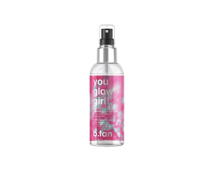 b.tan You Glow Girl Face & Body Self Tanner Mist Lightweight Daily Gradual Sunless Tanner 100ml