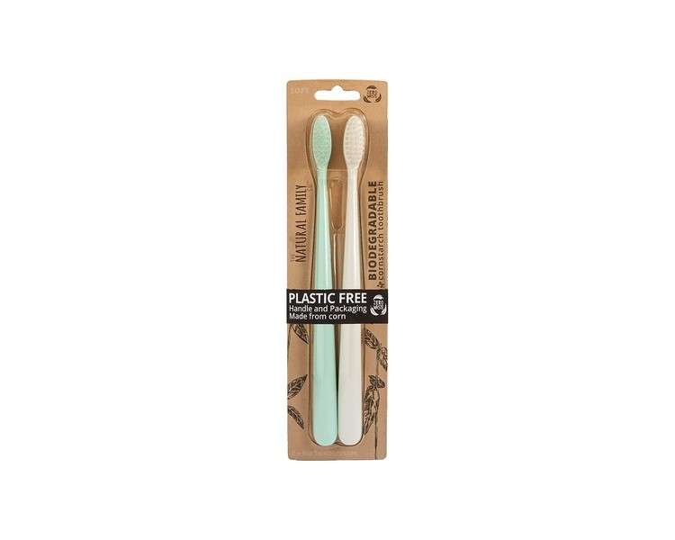 The Natural Family Co. Biodegradable Toothbrushes