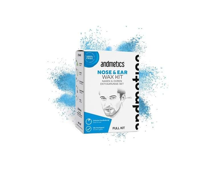 Andmetics Nose & Ear Wax Kit 50g Wax with 15 Applicators