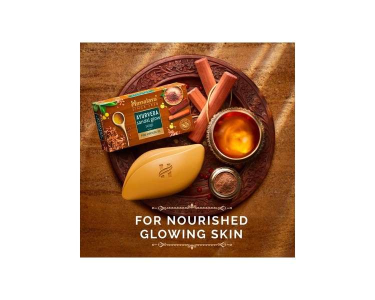 Himalaya Ayurveda Sandalwood Glow Soap with Pure Ayurvedic Oil 125g Bar - Free Shipping