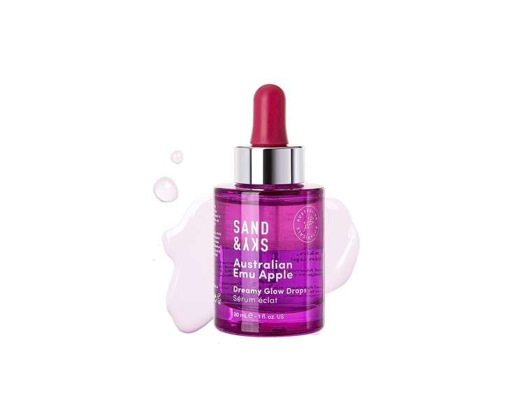 Sand & Sky Dreamy Glow Two-Phase Face Serum with Australian Emu Apple, Hyaluronic Acid, and Vitamin C Drops