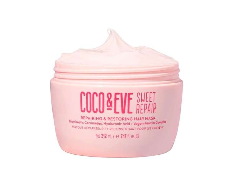 Coco & Eve Sweet Repair Repairing and Restoring Hair Mask with Biomimetic Ceramides, Hyaluronic Acid, and Vegan Keratin 212ml