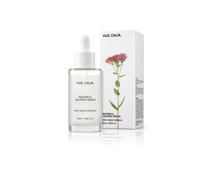 HueCalm Waterful Calming Serum 1.69 Fl Oz Vegan Facial Hydrating Serum for Dry and Sensitive Skin