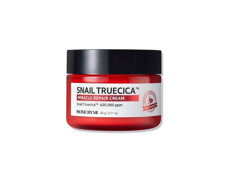 SOME BY MI Snail Truecica Miracle Repair Cream 2.02oz 60ml - Skin Moisturizing and Soothing Effect - Strengthen Skin Barrier - Facial Skin Care