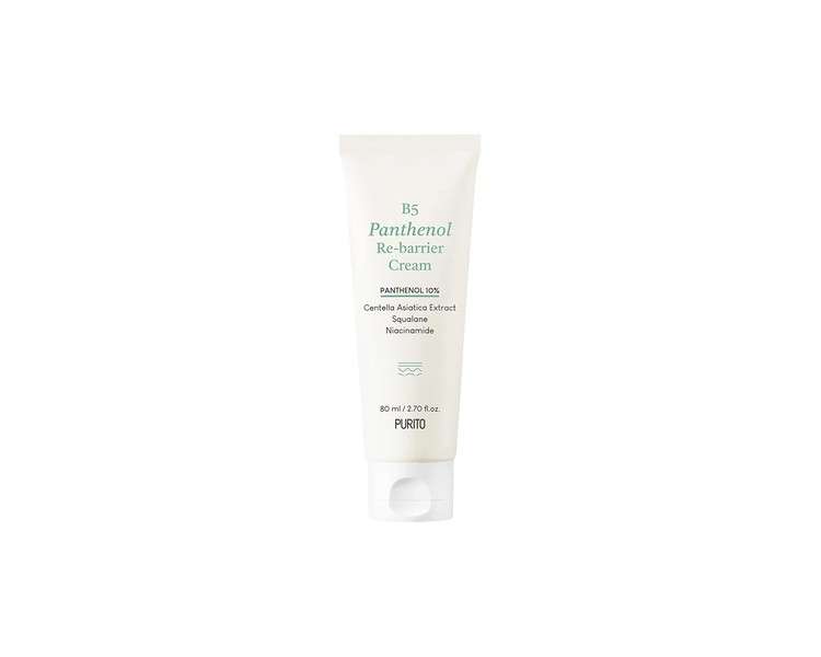 PURITO B5 Panthenol Re-barrier Cream 80ml 2.70fl. oz. Vegan & Cruelty-free Rich Moisturizing Cream