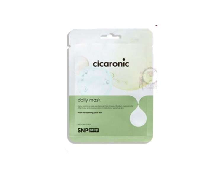 SNP PREP Cicaronic Essence Daily Korean Sheet Mask Soothing and Calming