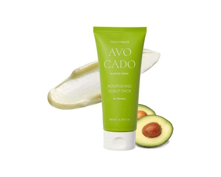 Rated Green Avocado Nourishing Scalp Pack Softening Hair Mask for Women & Men 6.76 fl. oz. Tube