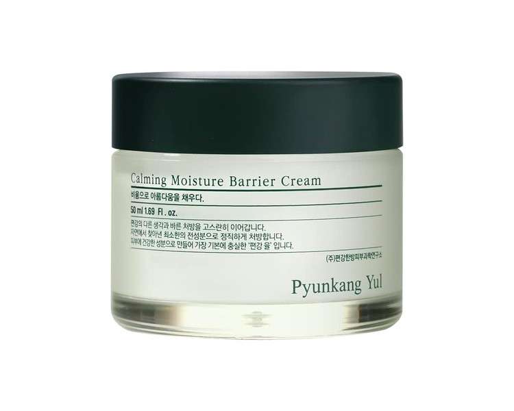 Pyunkang Yul Calming Moisture Barrier Cream with Ceramides Hyaluronic Acid Tea Tree Shea Butter Squalene and Cica 1.7 Fl Oz