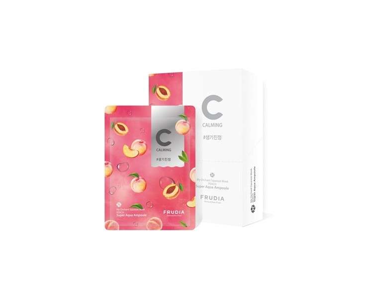 FRUDIA My Orchard Squeeze Mask Peach Korean Skin Care Brightening and Hydrating Facial Mask 10 Pack