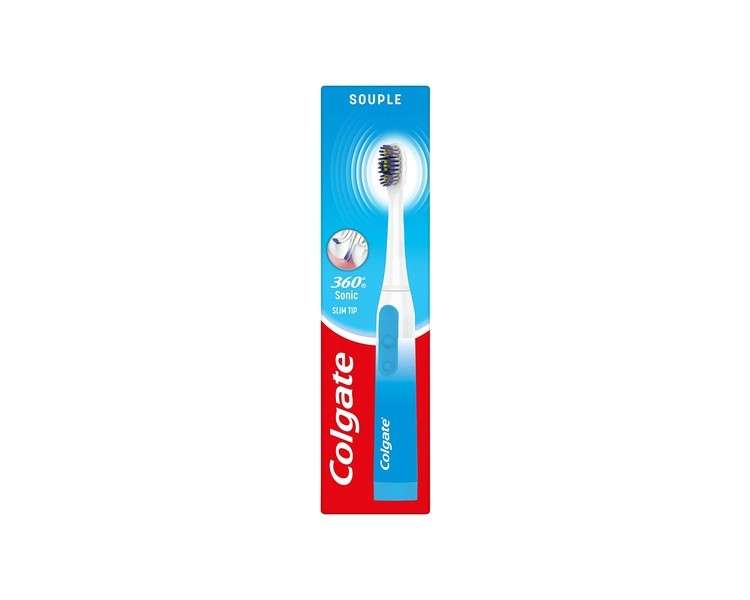 Colgate 360 Soft Battery Toothbrush with Replaceable Brush Head and Batteries Included
