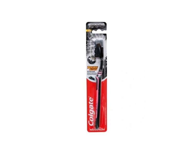 Colgate Double Action Charcoal Medium Toothbrush