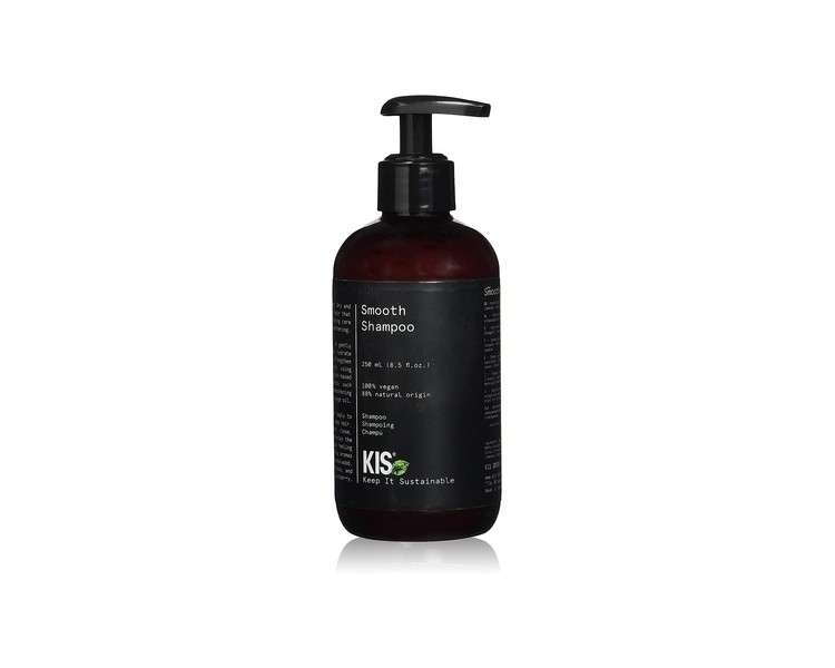 KIS Green Smooth Shampoo 250ml for Dry and Frizzy Hair - 100% Vegan Formula with Soothing Orange Oil