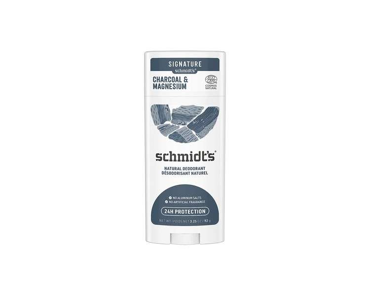 Schmidt's Charcoal & Magnesium Aluminum Free Natural Deodorant 24 Hour Protection 1.7oz